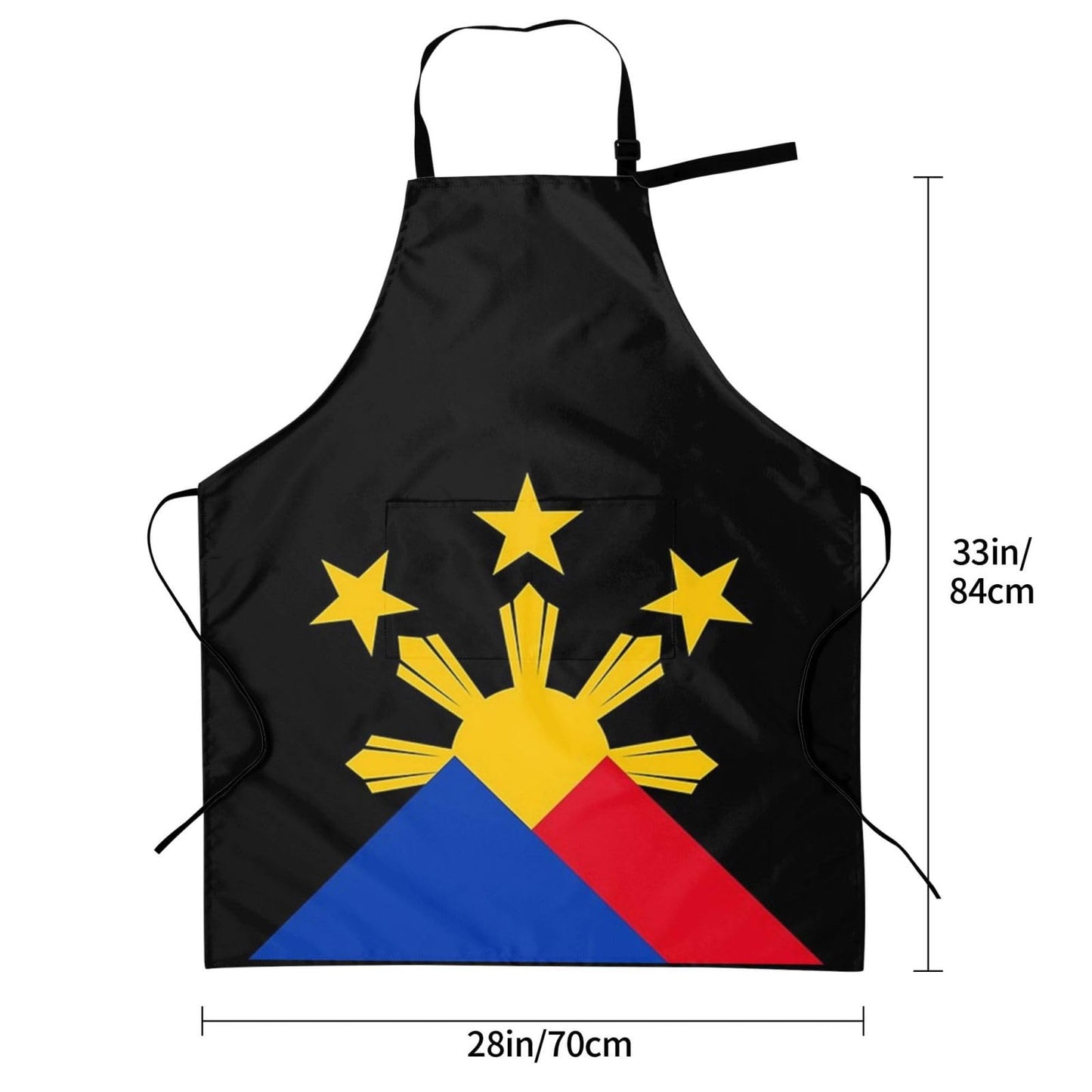 GDUUASB Cute Philippines Flag Kitchen Cooking Aprons for Women Men Adjustable Filipino Apron with 2 Pockets for Cooking Kitchen