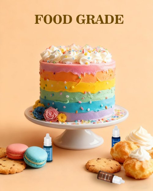 Food Coloring-12 Color Vibrant Cake Food Coloring Set for Baking,Decorating,Fondant and Cooking-Upgraded Liquid Concentrated Icing Food Color Dye for Slime Making.