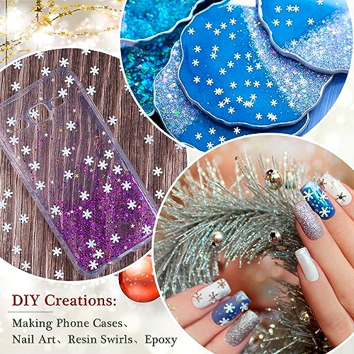Harrycle Christmas Snowflake Confetti Decoration 200g White – PET Glitter Snowflakes