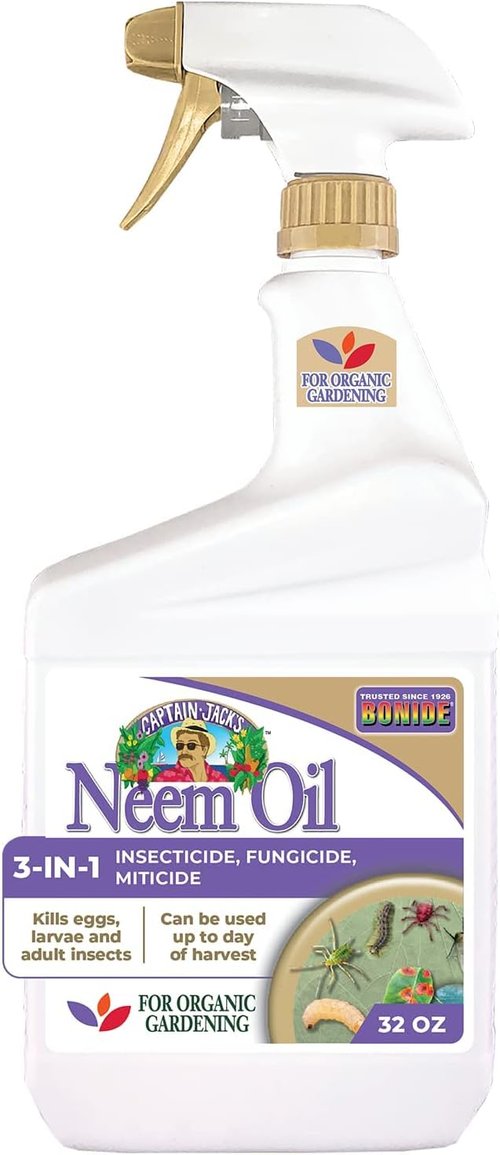 Bonide Captain Jack's Neem Oil - 32 oz Ready-to-Use Spray | Organic Multi-Purpose Fungicide & Insecticide