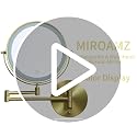 Brushed Gold 8-Inch Lighted Wall Mounted Makeup Mirror 1X/10X Magnification