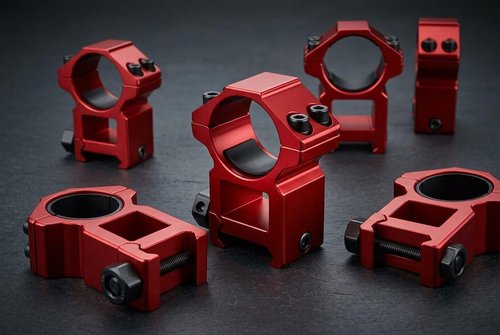 Gotical Universal Metal Dovetail Rifle Scope Mount Rings 1" Ring 25.4mm Adjustable Profile Rings Scope Mount (Red)