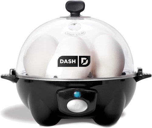 Dash Rapid Egg Cooker | Boiler, Poacher & Steamer - Holds 7 Eggs - Dishwasher Safe & Includes Recipe Guide - Black