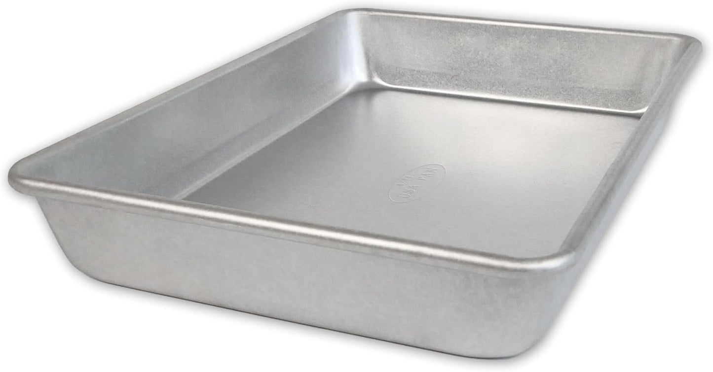 USA Pan Rectangular Cake Pan - Uncoated Aluminized Steel, 9 x 13-Inch for Perfect Baking