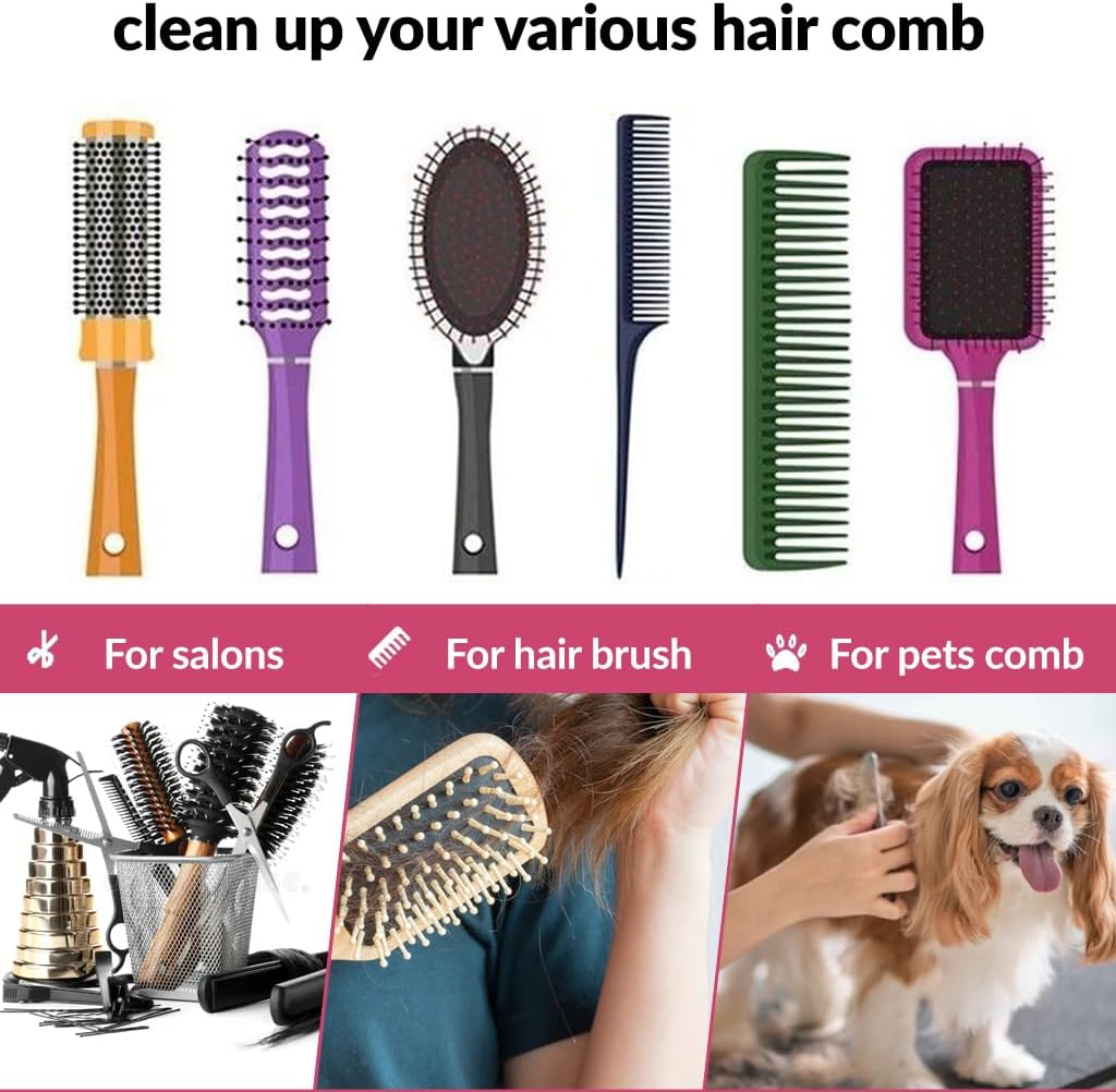 Skiennix Hair Brush Cleaner Tool - 2-in-1 Rake for Removing Tangled Hair & Dust | Ideal for Home & Salon Use