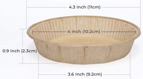 Bake Choice 50pcs Mini Tart Pans - Non-Stick, Unbleached, Disposable 4-Inch Pie Tins | Oven & Microwave Safe