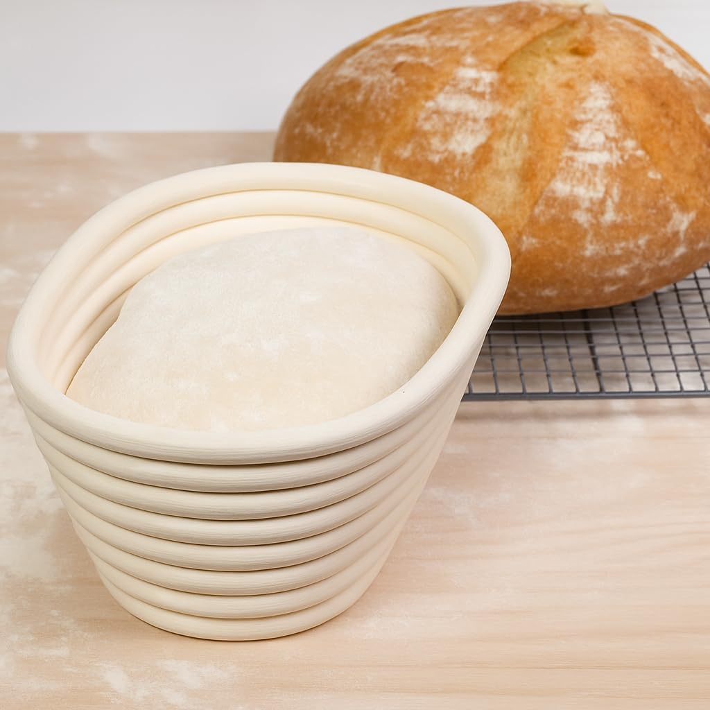 Saint Germain Bakery Premium Round Bread Banneton Basket - Ideal Proofing Basket for Beautiful Bread (10 Inch)