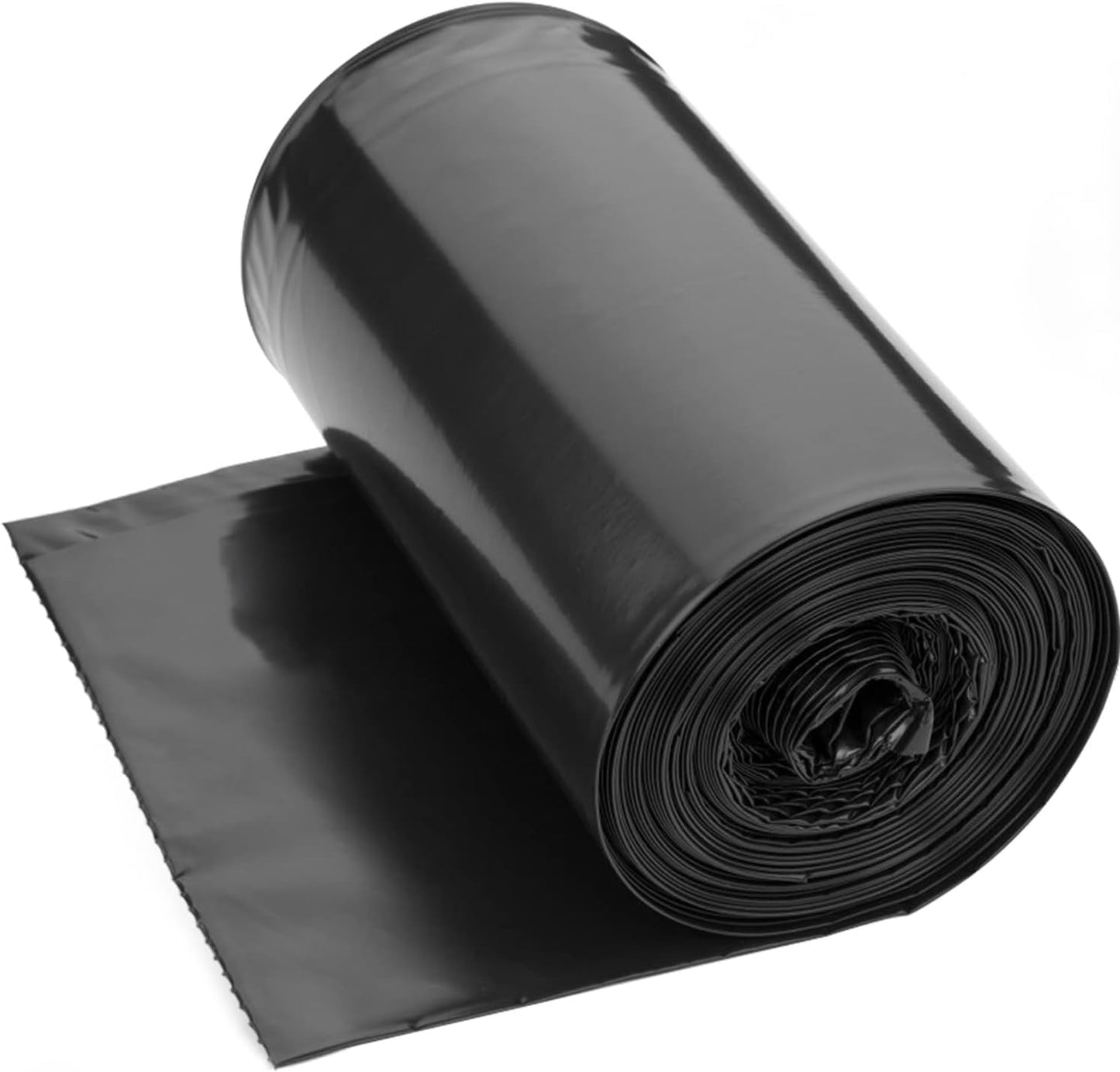 WAIKAS 30 Gallon Trash Bags - Heavy-Duty, Unscented, 10 Count | 78x88cm, No Flaps or Ties
