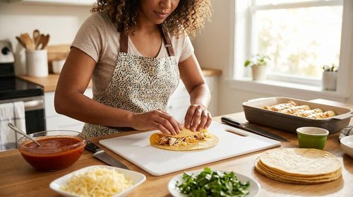 Farberware Large Cutting Board, Dishwasher- Safe Plastic Chopping Board for Kitchen with Easy Grip Handle, 11-inch by 14-inch, White