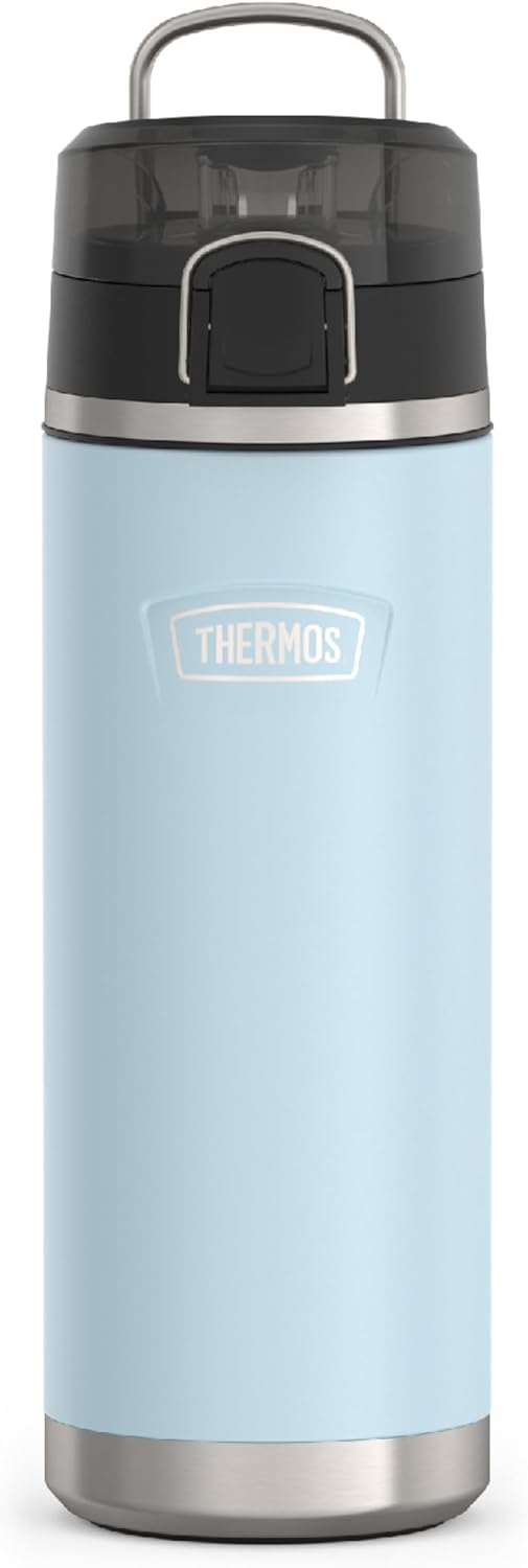 THERMOS ICON SERIES Stainless Steel Water Bottle - 24 Ounce, Glacier | Vacuum Insulated with Spout Lid