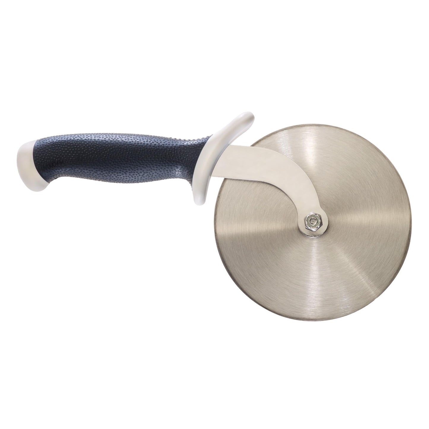 Mercer Culinary Millennia Pizza Cutter with White Handle, 5 Inch Wheel, Stainless Steel