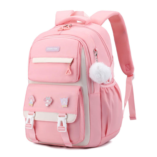 BEFUNIRISE Girls Backpack,Kids Backpack for Teen Girls School Backpack Bookbag for Elementary Primary High School (Pink)
