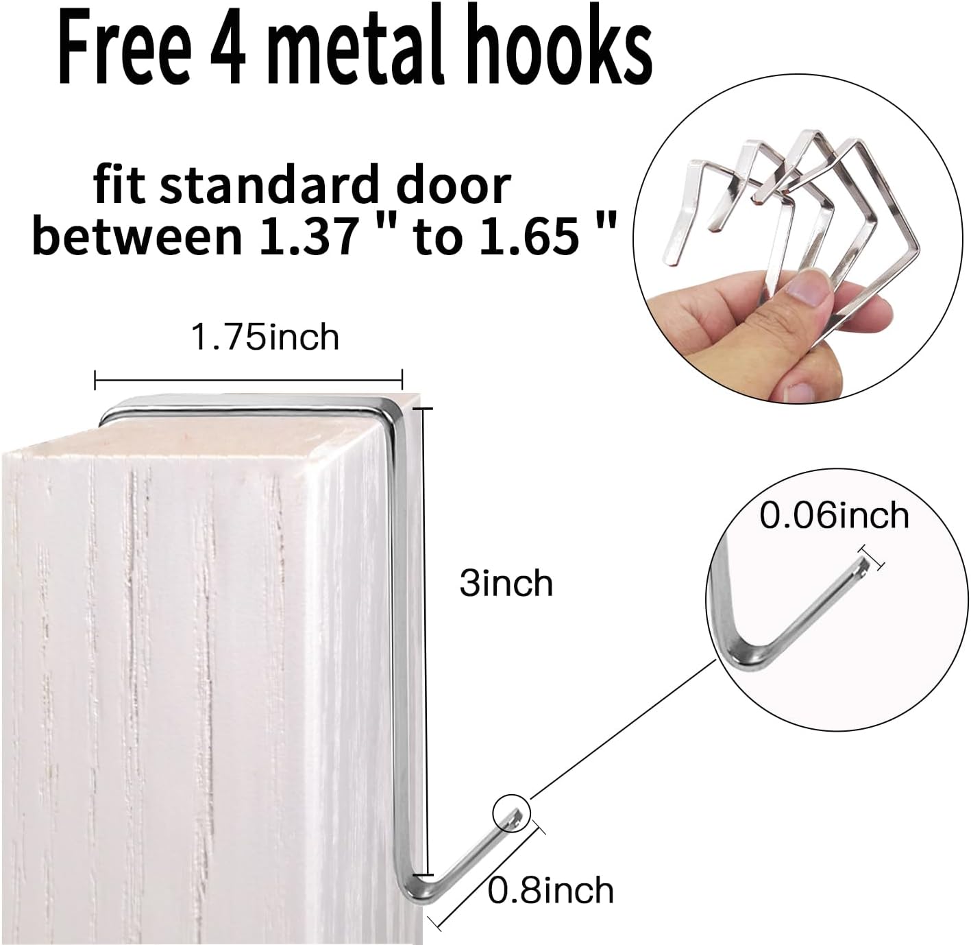 Skiennix Clear Crystal Hanging Shoe Organizer - 35 Pockets Over The Door Rack | Grey with 4 Hooks