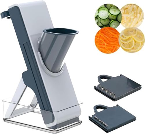 Eletronova Mandoline Slicer - Versatile Kitchen Vegetable Cutter | Grey, White & Green, Blue Options