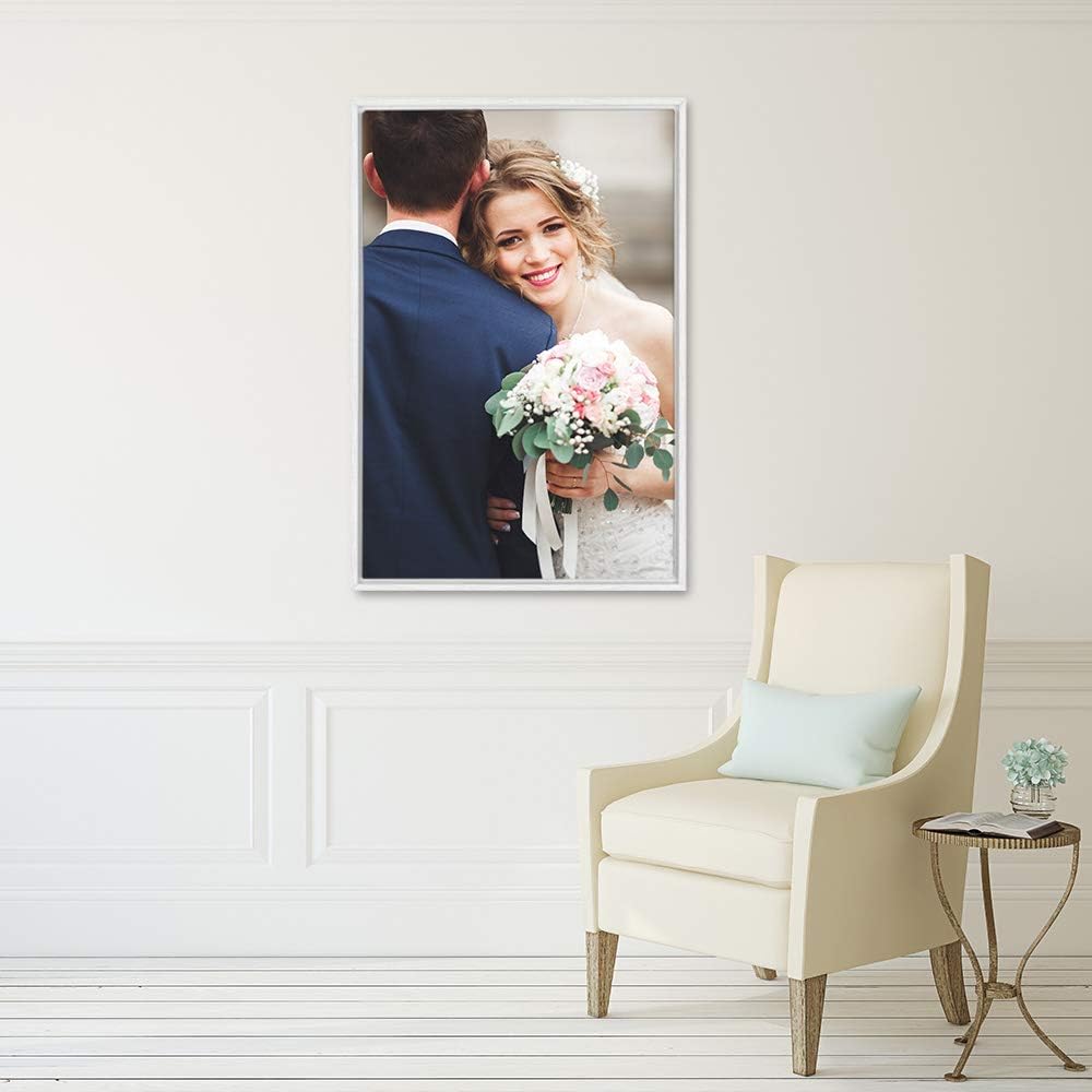 wall26 Framed Canvas Wall Art - Custom Living Room & Bedroom Prints | Ready to Hang, 24"x36", White Frame