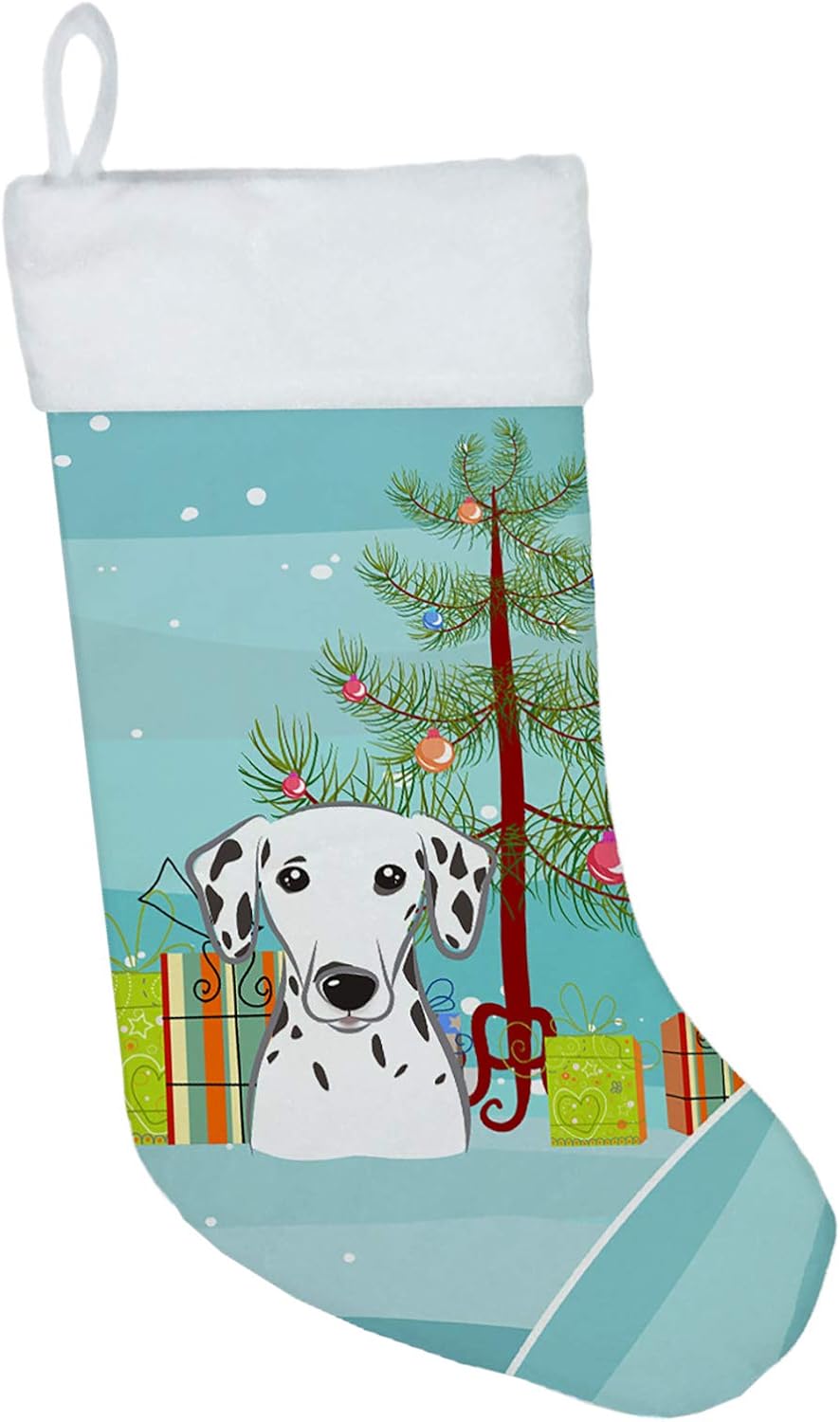 Shih Tzu Christmas Stocking - Chocolate Brown Dog Holiday Decor for Fireplace