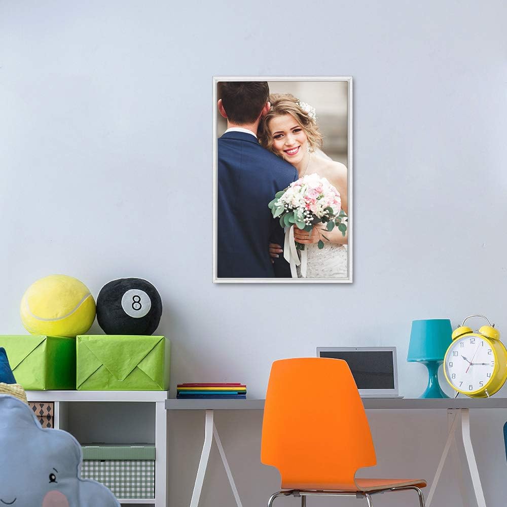 Wall26 Framed Canvas Wall Art - Custom Living Room & Bedroom Prints Ready to Hang | 16"x24", White Frame