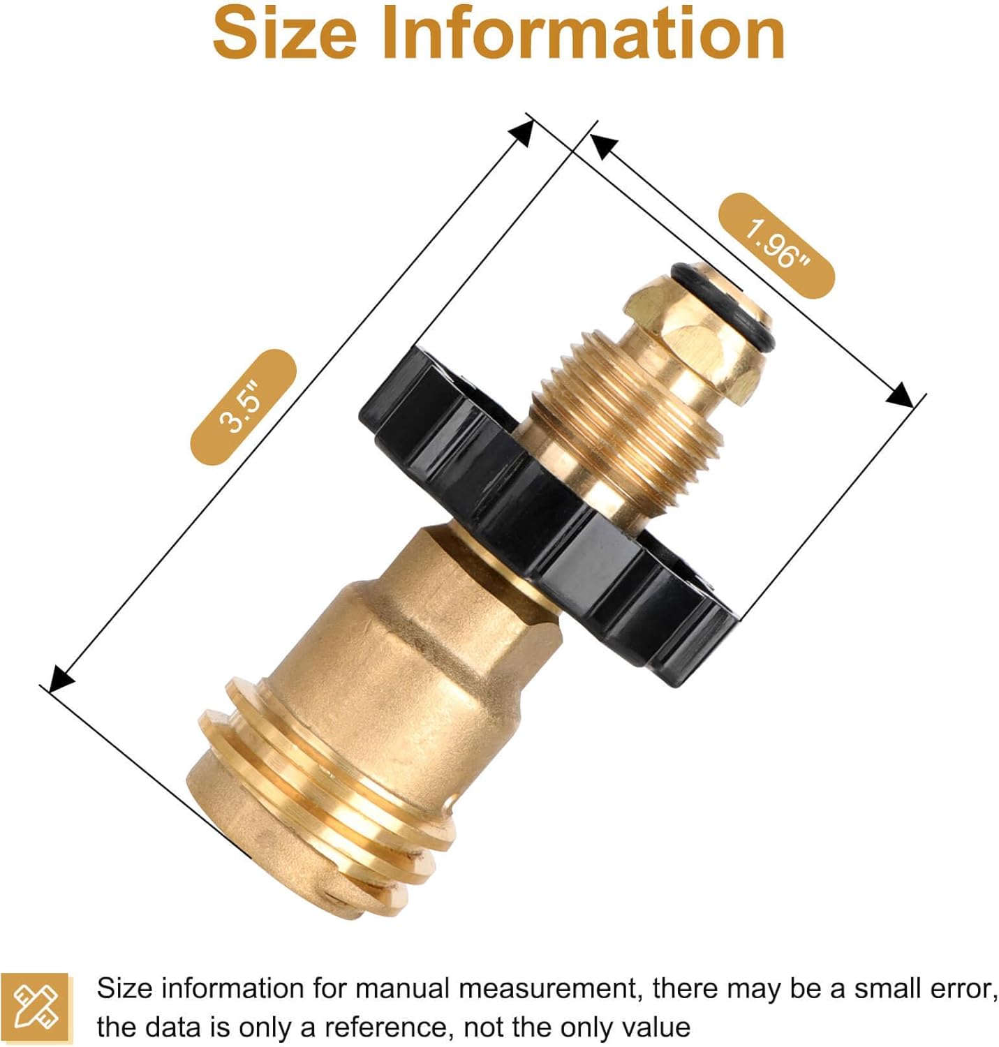 Skiennix 100lb Propane Tank Adapter - Universal POL to QCC1 Conversion | Durable Solid Brass Design