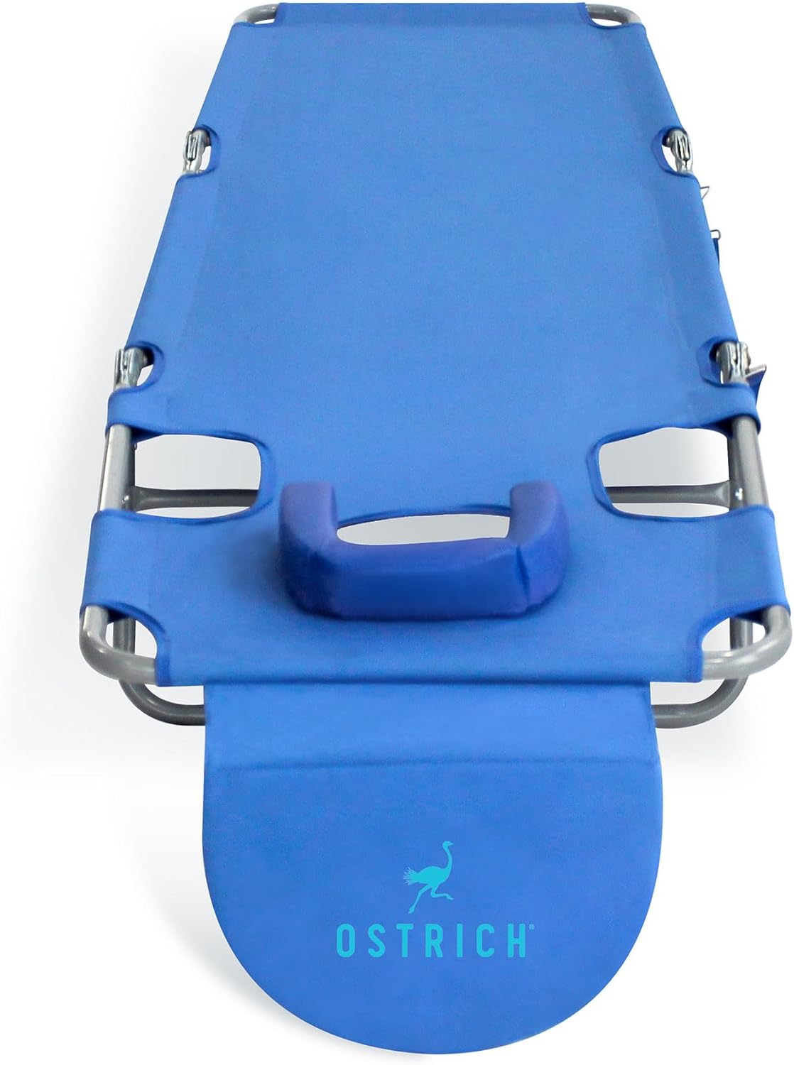 Ostrich Original Chaise Lounge - 72 x 22 Inch Portable Reclining Chair for Beach, Patio & Pool - Ocean Blue