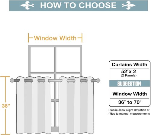 ChrisDowa Small Window Curtains - Grommet Thermal Insulated Room Darkening Panels (Pink, 52 x 36 Inch)