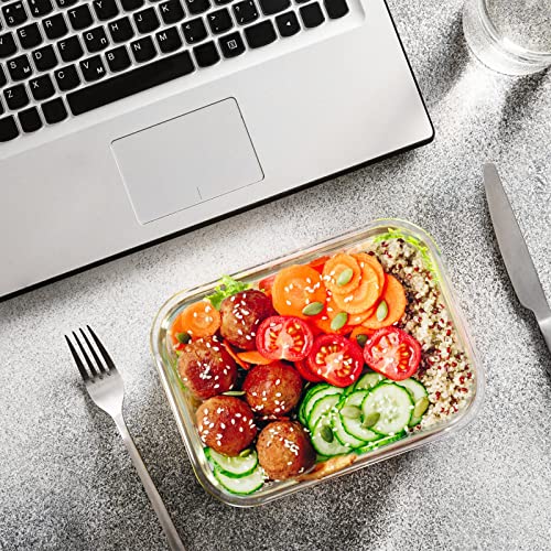 M MCIRCO Gray 24-Piece Glass Food Storage Containers with Airtight Lids