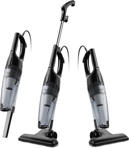 Avvnee Corded Stick Vacuum Cleaner - 15000Pa Strong Suction, Ultra-Lightweight 3lbs, Ideal for Pet Hair & Hard Floors, Black