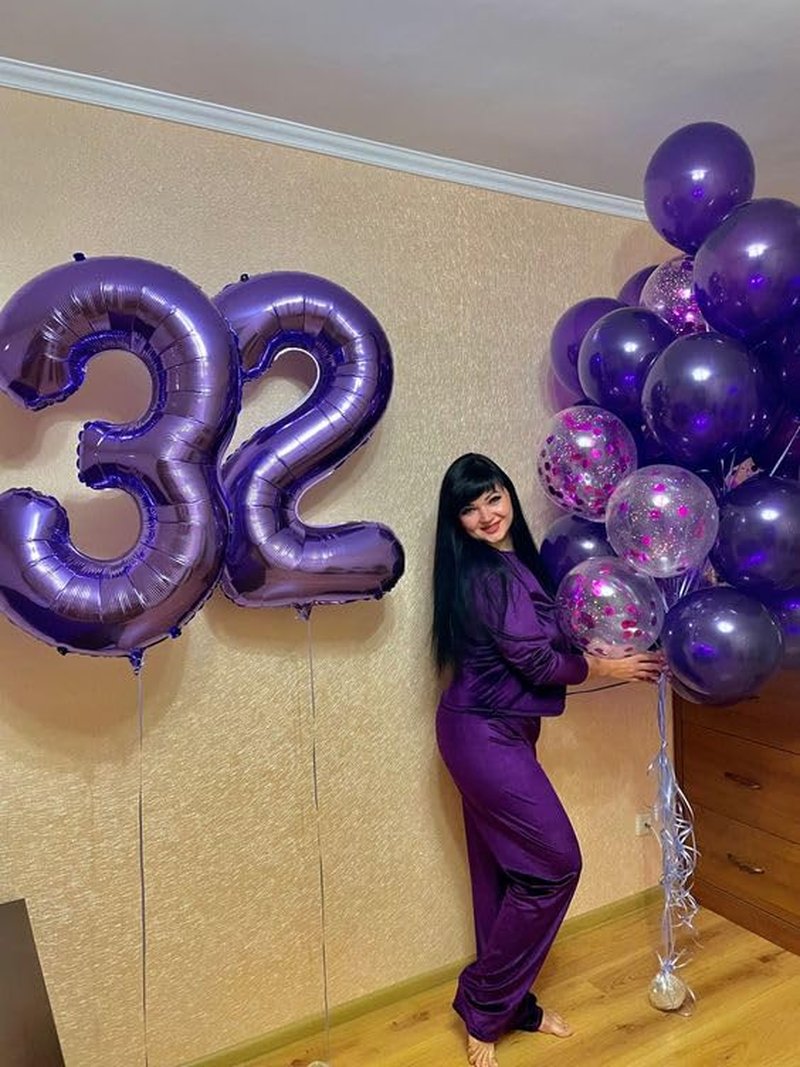 Purple Number 19 Balloon 40 inch, 19 Number Balloons, 19th Purple Birthday Decorations, 19 Year Old Girls Boys Party Supplies