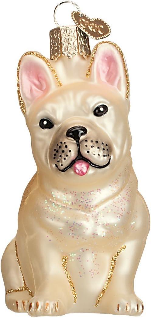 French Bulldog Glass Blown Christmas Ornaments | Old World Christmas Decor (12436)