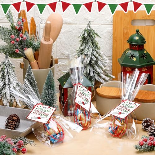 Nuogo 6-Pack Christmas Neighbor Gift Whisks with Cards, 8 Inch