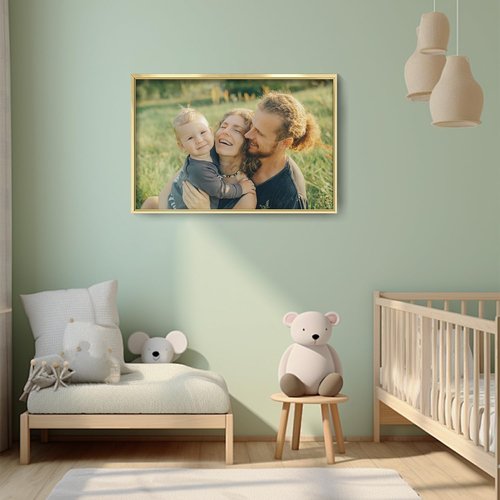 Canvas Prints | Custom Photo Wall Art by [Brand Name] - Framed 24x16 Canvas in Gold Metal Frame