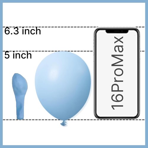 **PartyWoo Light Blue Balloons - 100pcs 5-Inch Mini Pastel Balloons for Baby Showers & Celebrations**