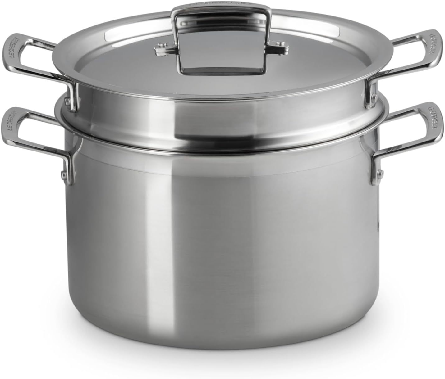 Le Creuset Stainless Steel Deep Pasta Pot - 3-Ply Construction, 7.5qt Capacity