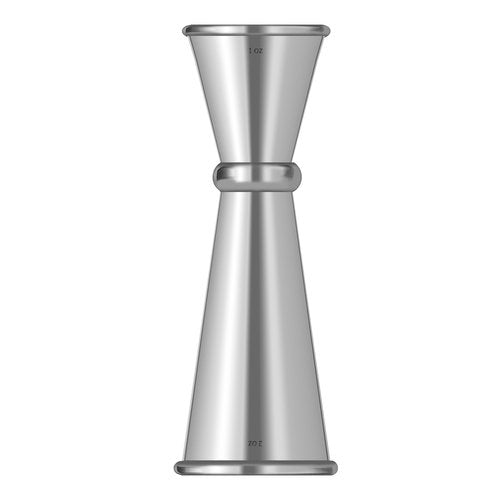 Homestia Premium Japanese Cocktail Jigger - 2 OZ 1 OZ Double Bartending Jigger, Shot Measure Jiggers, 304 Stainless Steel with Measurements - Bar Jigger Bartender Tool Accessories - Silver