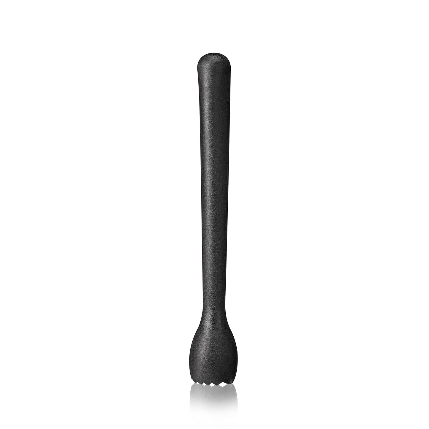True Bash Muddler for Cocktails, Fruits, Spices, Herbs, Bar Muddler for Mojitos, Mint Juleps, Old Fashioneds, Kitchen and Home Bar Accessories, Bartender Tools, Lemon & Lime Smasher, 8.25", Black
