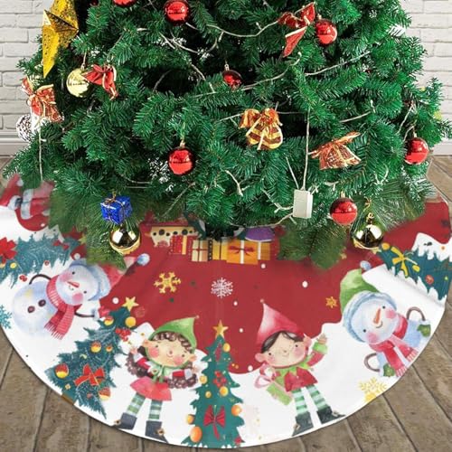 Christmas Tree Skirt 30",Christmas Snowman Xmas for Holiday