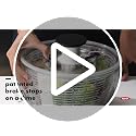 Large Glass Salad Spinner - Borosilicate Bowl with One-Handed Pump & Colander