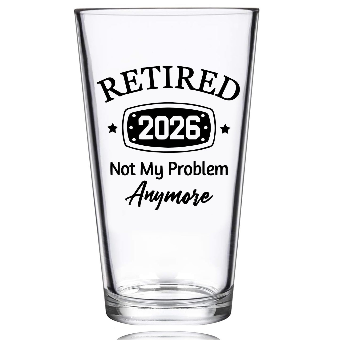 CASUVEA Retirement Gifts for Men Beer Glass, Retired 2025 Beer Glass, Funny Happy Retirement Gifts for Dad Grandpa Coworker Boss Friend Colleague Leader Boss Teacher Nurse, Birthday for Retiree