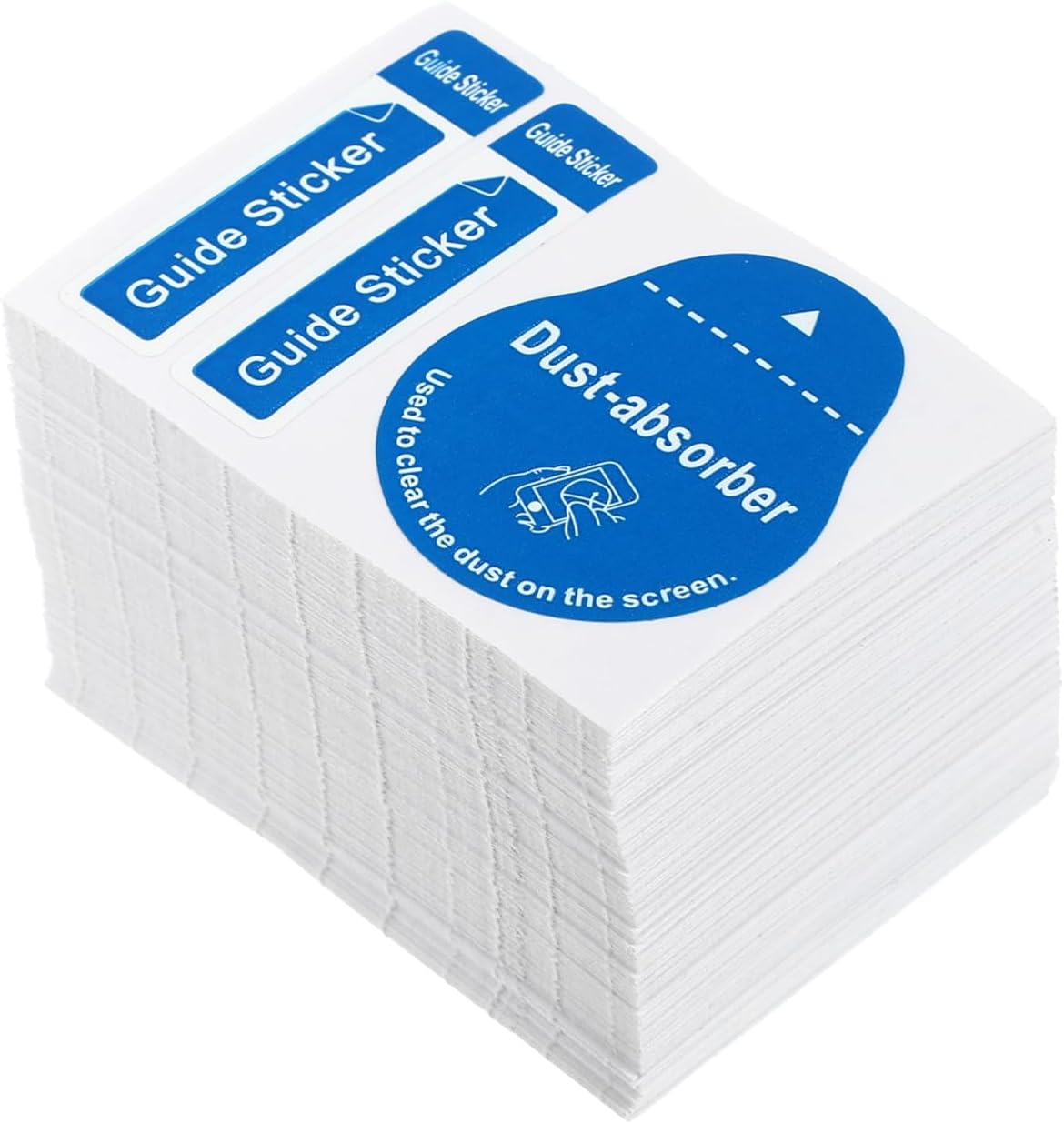 Uonlytech LCD Screen Cleaning Decals - 600 Pcs Portable Stickers for Effective Dust & Fingerprint Removal