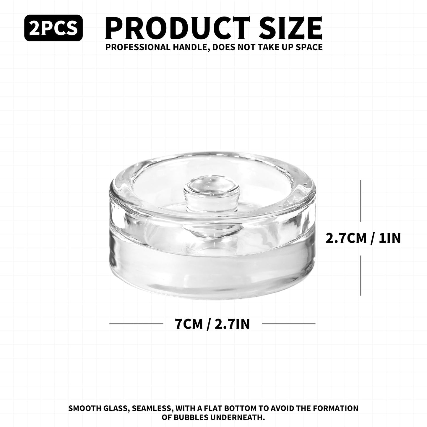 Fermentation Weights,2 Pack Glass Fermentation Weights with Grip Handle,Fermenting Weights for Wide Mouth Mason Jar and Canning Fermenting Pickling Sourkrout
