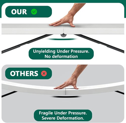 Folding Table 6ft - Heavy-Duty Plastic Utility Table with Handle | Portable & Foldable for Indoor/Outdoor Events
