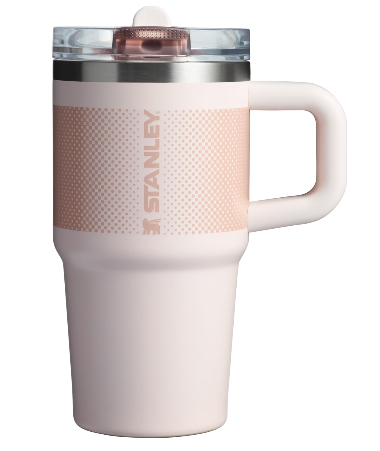 STANLEY Quencher ProTour Flip Straw Tumbler with Leakproof Lid 20 oz | Built-In Straw and Handle | Cup Holder Compatible for Travel | Insulated Stainless Steel Cup | BPA-Free | Rose Quartz Fade