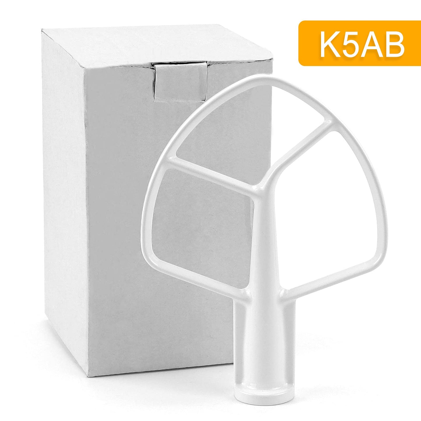 K5AB K5SS Kitchen Mixer Aid Coated Flat Beater by AMI PARTS for 5 QT Mixer Stainless Steel Bowl Compatible with Model KSM50 KSM5 KSM450