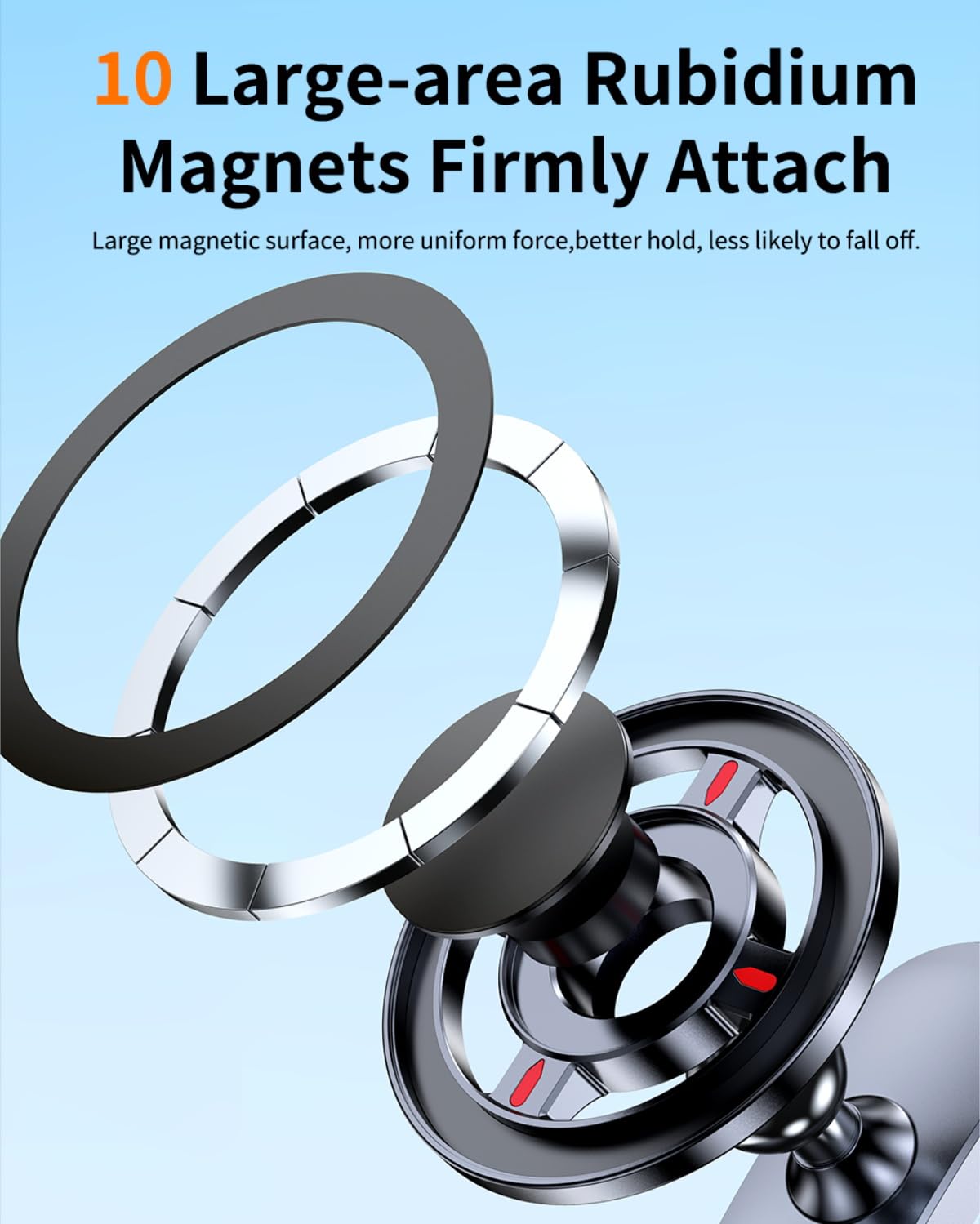 Ultra-Secure Magnetic Golf Cart Phone Mount | Compatible with iPhone 17/16/15/14/13/12 & MagSafe Cases | Universal Fit for EZGO, Club Car, Yamaha Golf Carts | Ideal Golf Accessory Gift for Men & Women