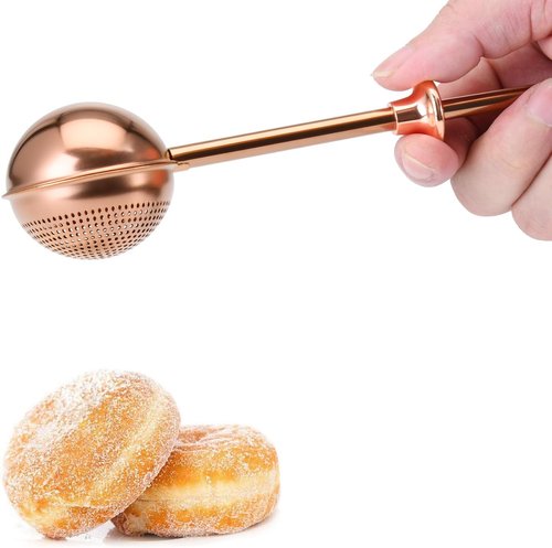 HULISEN Flour Duster - One-Handed 304 Stainless Steel Baking Shaker | Perfect for Powdered Sugar & Flour