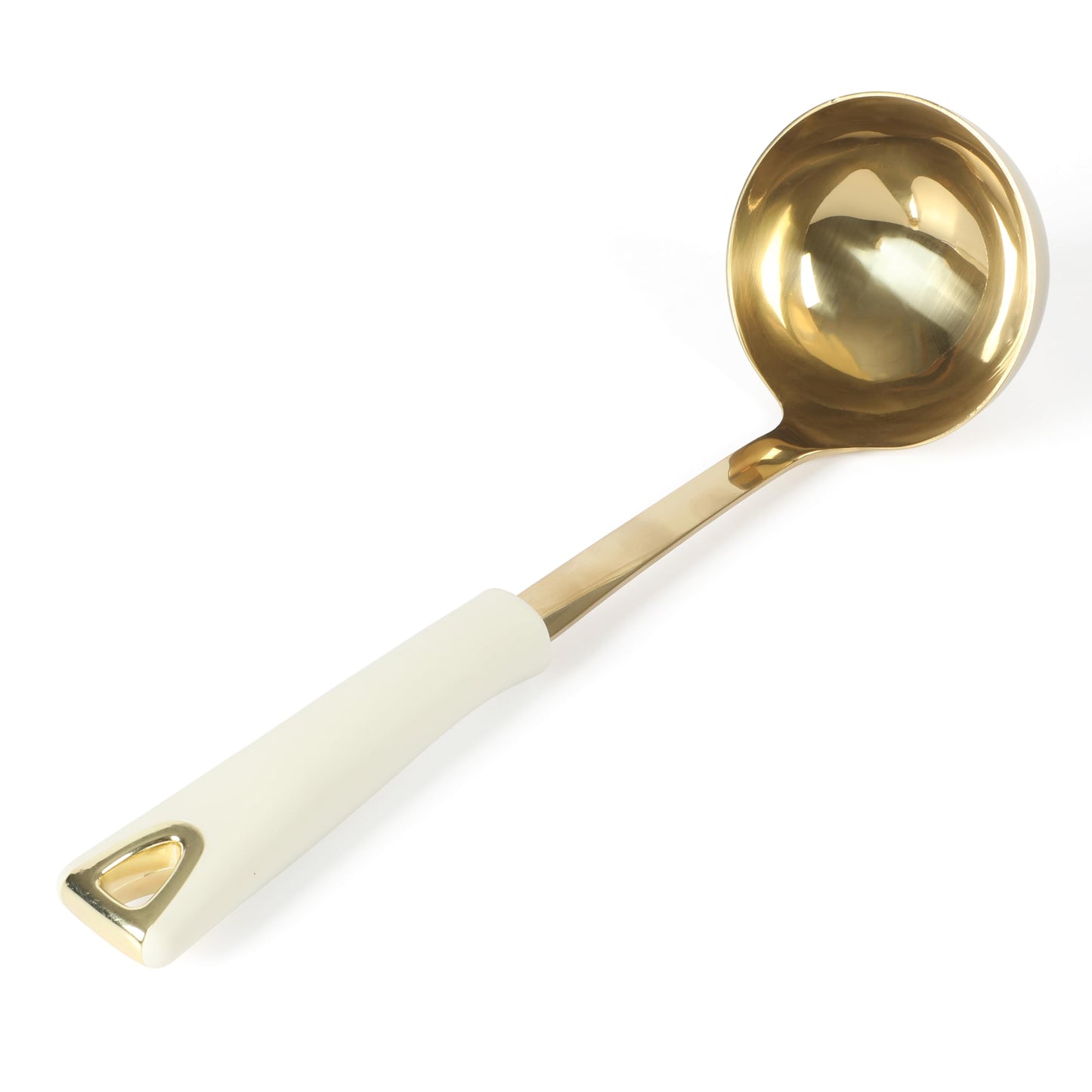 Martha Stewart Lockton 5-Piece Kitchen Tool Set – Stainless Steel & Nylon Cooking Utensils with Linen Handles and Gold Accents, Durable Heat-Resistant Kitchen Gadgets