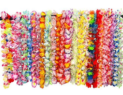 200 Pcs Vibrant Hawaiian Leis Necklaces for Luau & Tropical Party Decorations