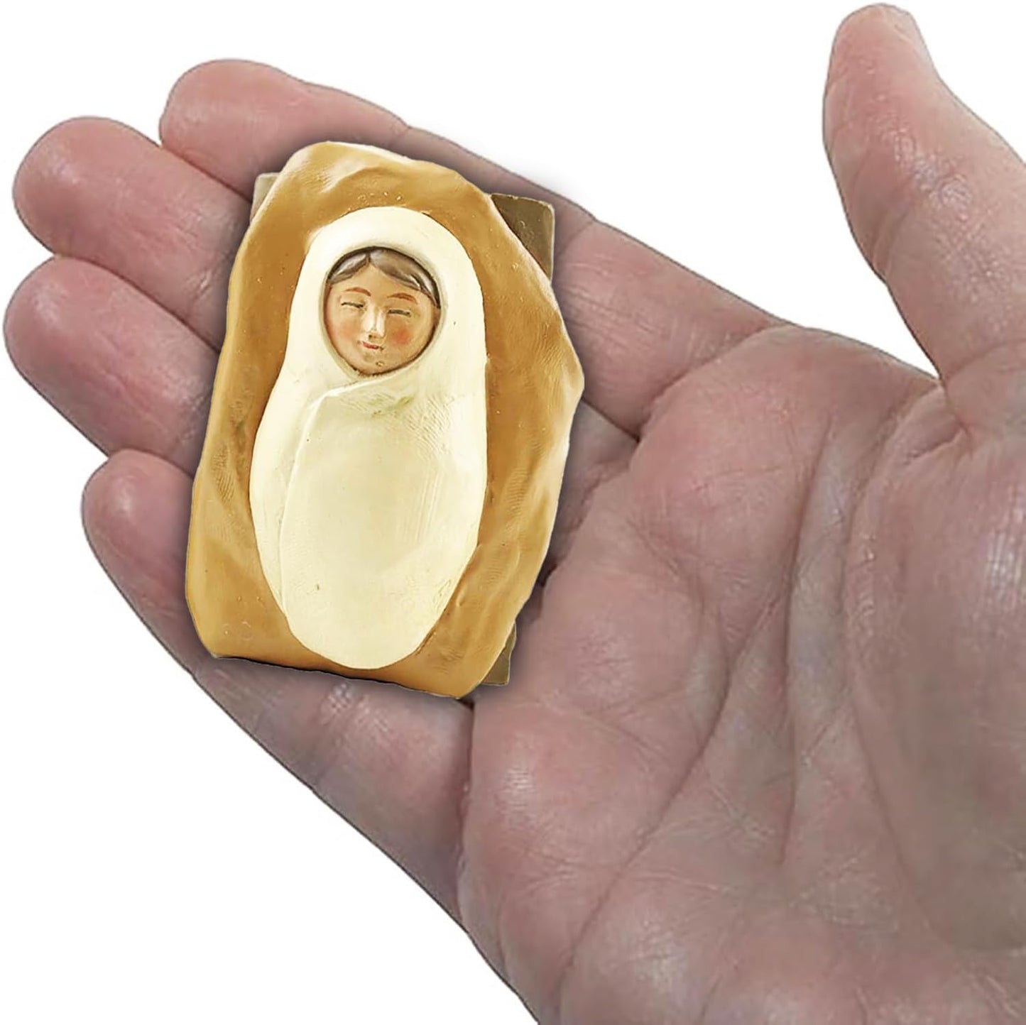 Miniature Holy Family Nativity Figurine - 2.56 Inch Tabletop Christmas Decoration