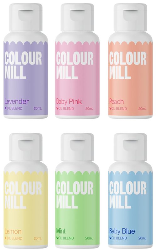 Colour Mill Oil-Blend Food Coloring, 20 Milliliters - Pastel Pack - Easter Set