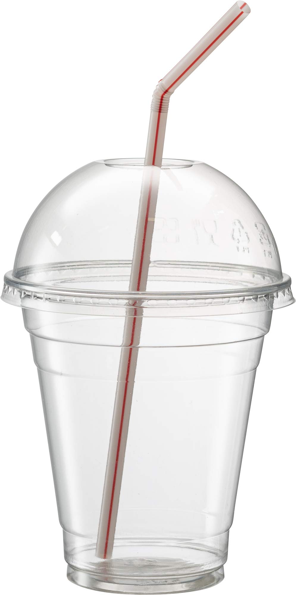 [500 Pack] Striped Flexible Plastic Drinking Straws Disposable Straw 8'' inches Tall Assorted Colors