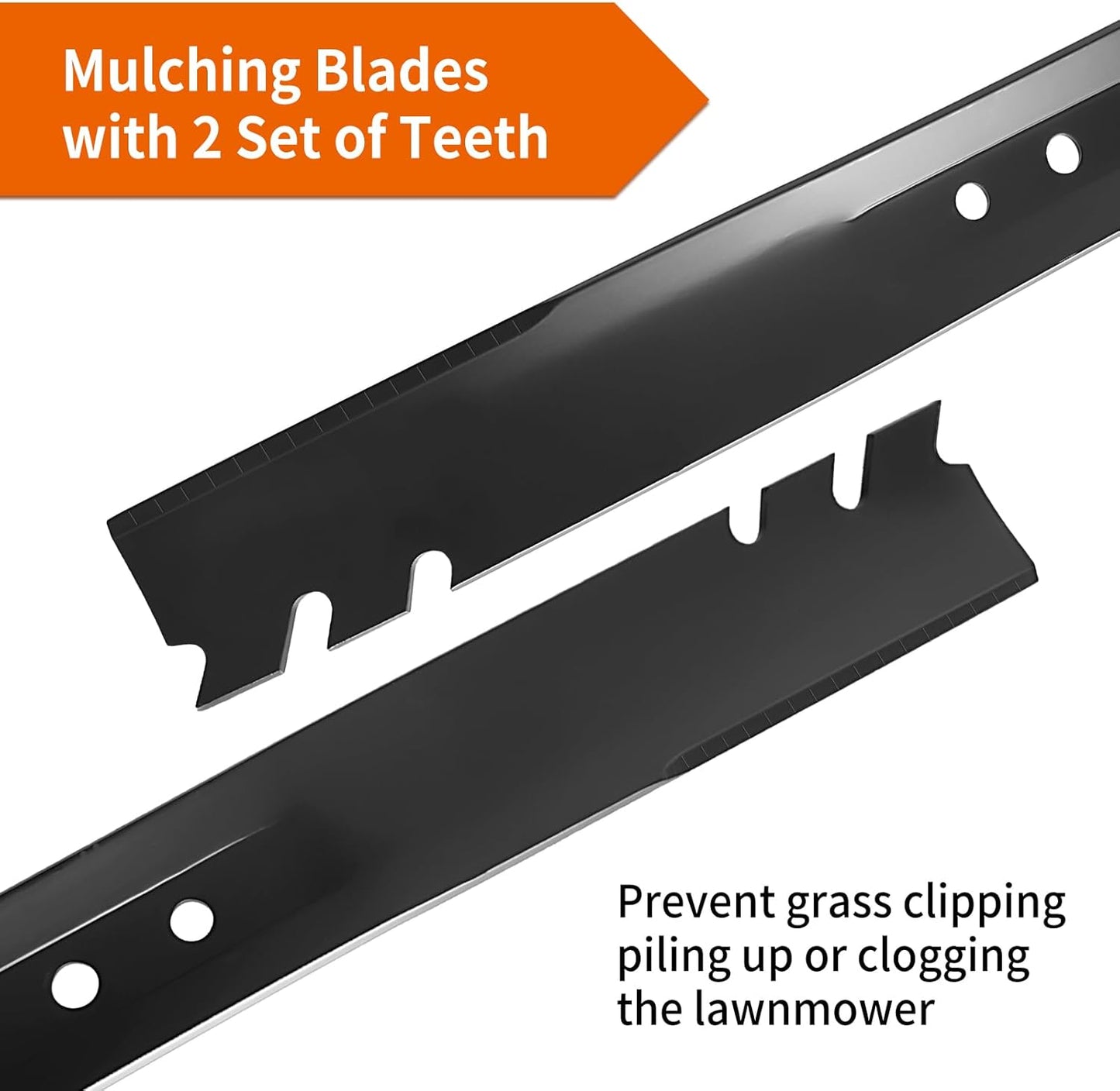 Toro Mulching Blades - 2 Pack Replacement Mower Blades for 22" Recycler Deck | Model 131-4547-03
